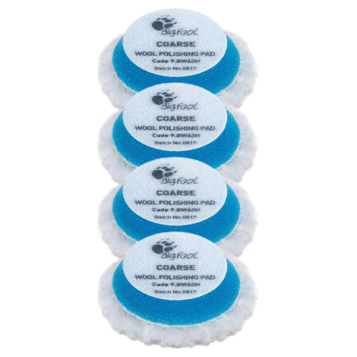 RUPES 1.5 Inch Coarse Wool Pad - 4 Pack