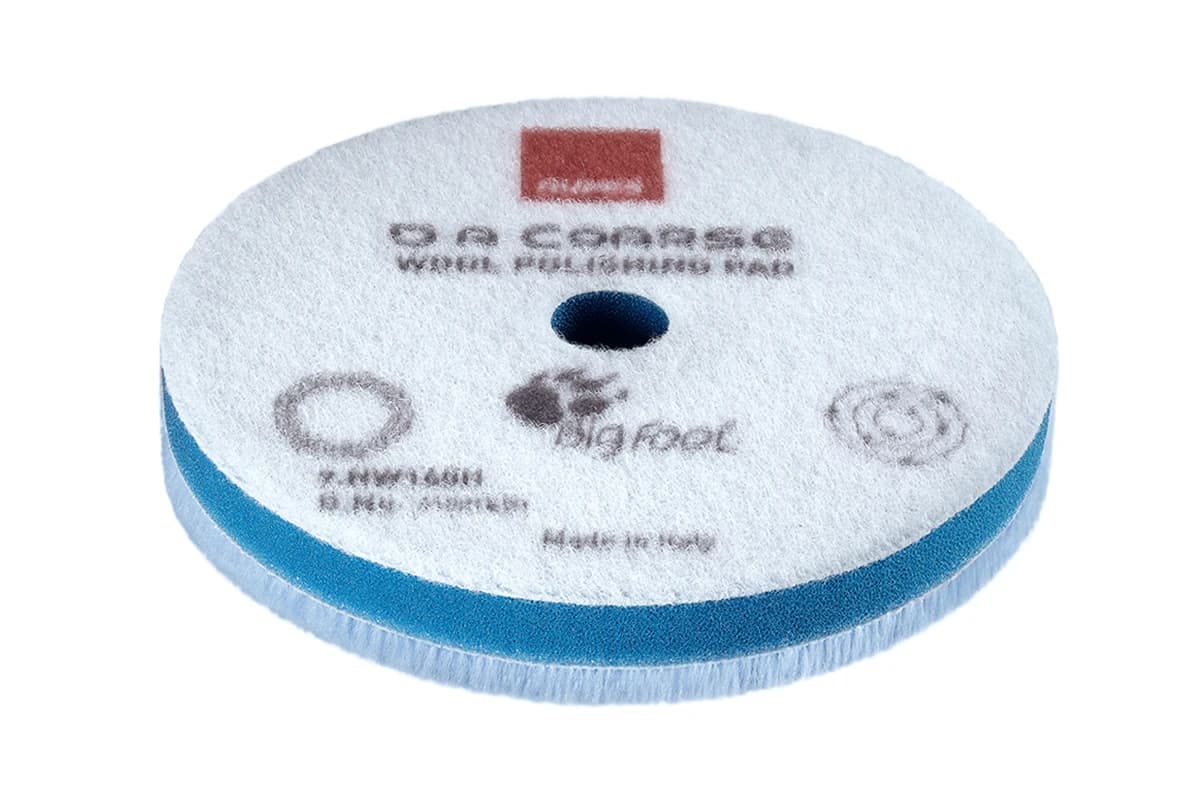 6 Inch RUPES Precision Pro Blue D-A Coarse Wool Polishing Pad